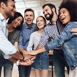 young-people-demonstrate-team-unity